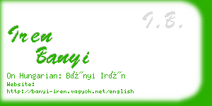 iren banyi business card